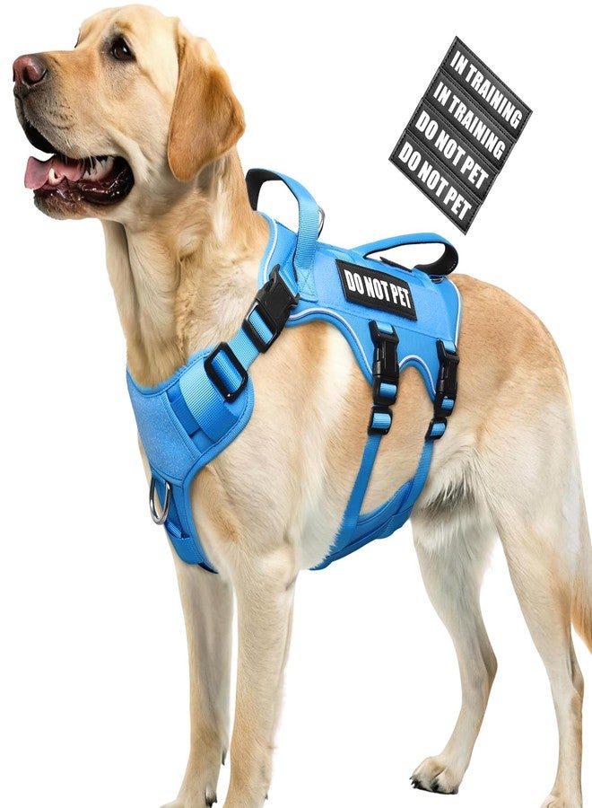 WINSEE Escape Proof Dog Harness, Service Working Molle Harness with Double Handle, Tactical Pet Vest with 4 Patches for Small Medium Large Dogs Walking Hiking Hunting - Image 1